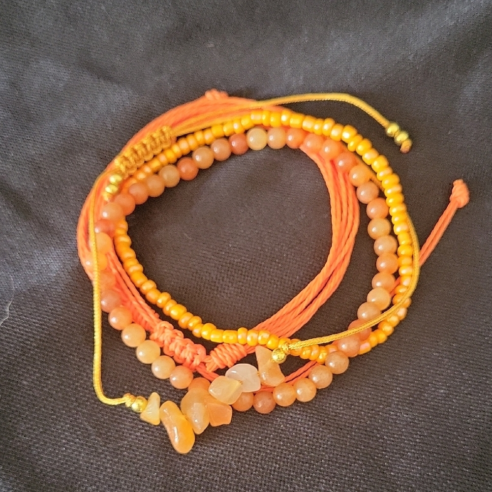 NWT Orange Toned Bracelet Set